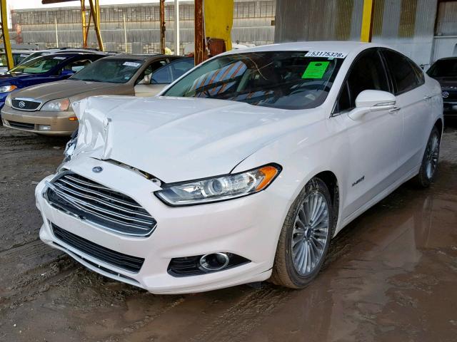 3FA6P0RU0DR277724 - 2013 FORD FUSION TIT WHITE photo 2