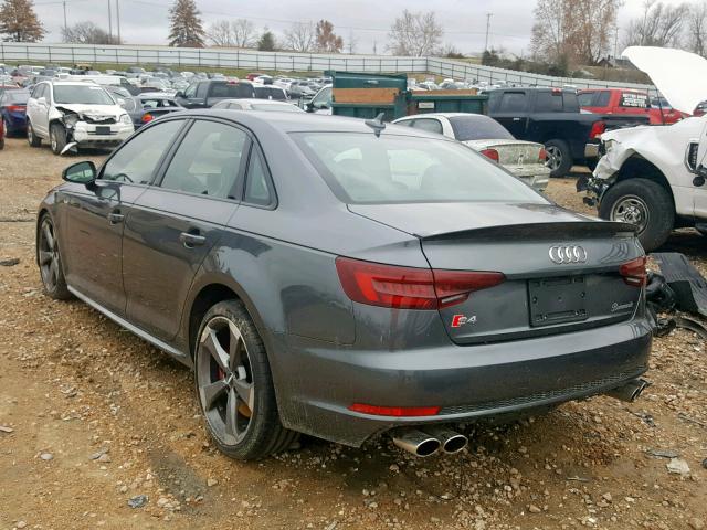 WAUC4AF43JA210439 - 2018 AUDI S4 PRESTIG GRAY photo 3