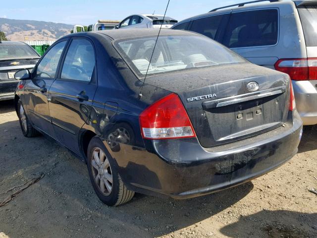 KNAFE222695646257 - 2009 KIA SPECTRA EX BLACK photo 3