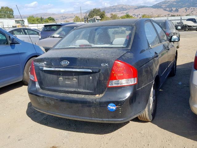 KNAFE222695646257 - 2009 KIA SPECTRA EX BLACK photo 4