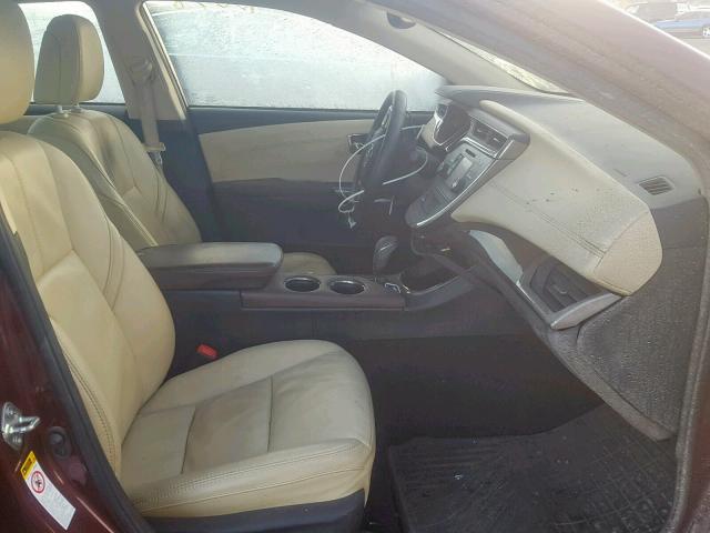 4T1BK1EB9DU069590 - 2013 TOYOTA AVALON BAS MAROON photo 5