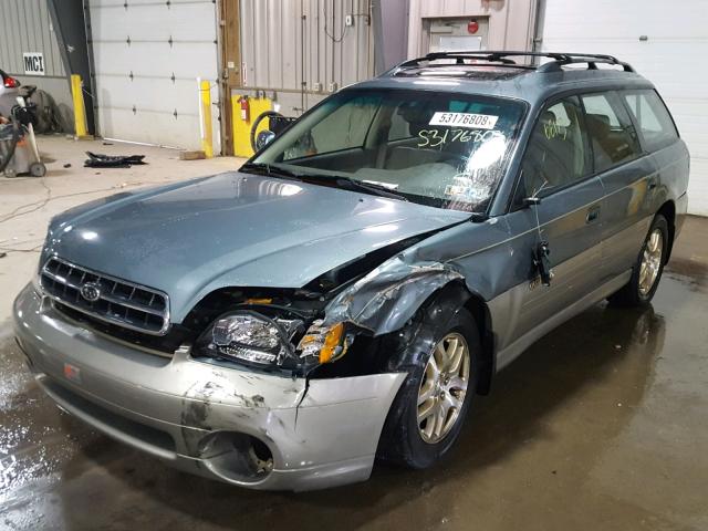 4S3BH686817668585 - 2001 SUBARU LEGACY OUT GREEN photo 2