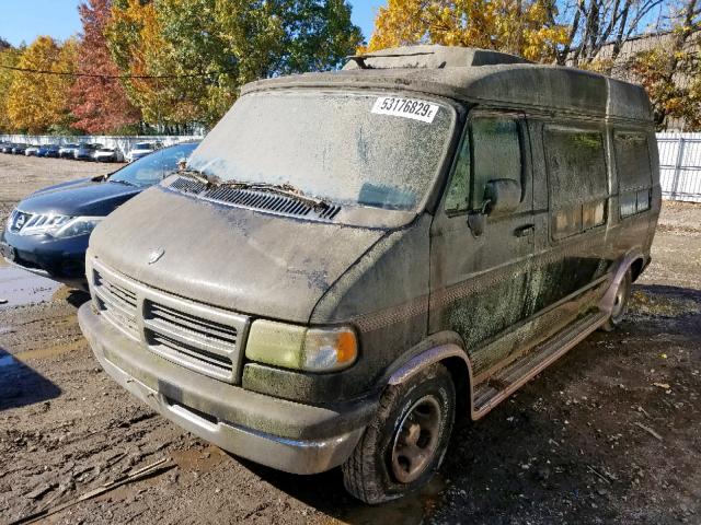 2B6HB21Y1TK170047 - 1996 DODGE RAM VAN B2 BLACK photo 2