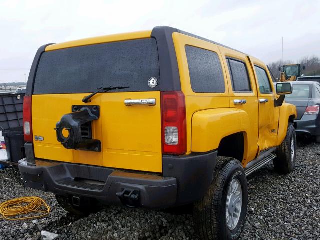 5GTDN13E278214556 - 2007 HUMMER H3 YELLOW photo 4