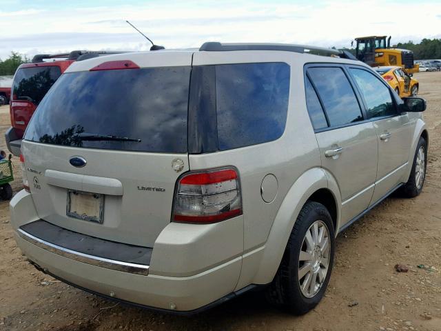 1FMDK03W98GA07247 - 2008 FORD TAURUS X L BEIGE photo 4