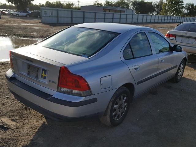 YV1RS61R222174378 - 2002 VOLVO S60 SILVER photo 4