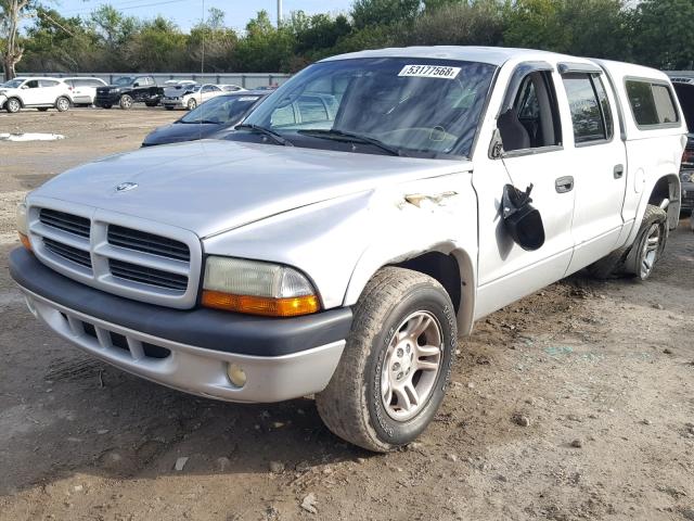 1D7HL38N93S154006 - 2003 DODGE DAKOTA QUA SILVER photo 2