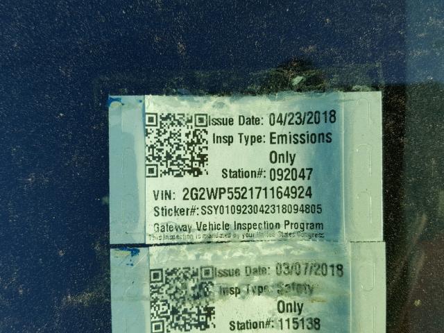 2G2WP552171164924 - 2007 PONTIAC GRAND PRIX RED photo 10