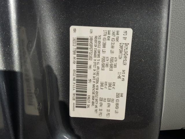 1A8HX58P67F521852 - 2007 CHRYSLER ASPEN LIMI GRAY photo 10