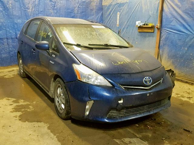 JTDZN3EU9E3318906 - 2014 TOYOTA PRIUS V BLUE photo 1