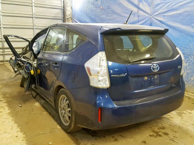 JTDZN3EU9E3318906 - 2014 TOYOTA PRIUS V BLUE photo 3