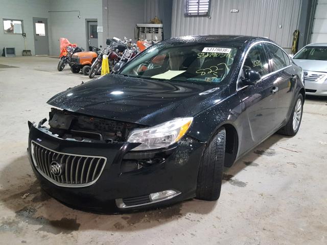 2G4GS5EV8C9128227 - 2012 BUICK REGAL PREM BLACK photo 2