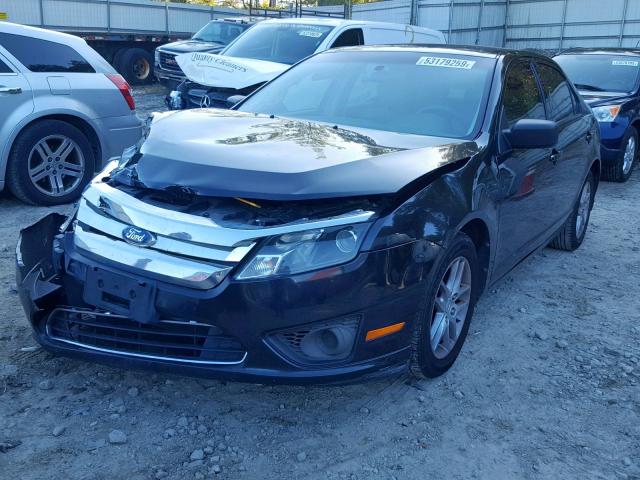 3FAHP0GA3BR293740 - 2011 FORD FUSION S BLACK photo 2