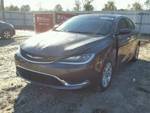 1C3CCCAB4FN688588 - 2015 CHRYSLER 200 LIMITE GRAY photo 2