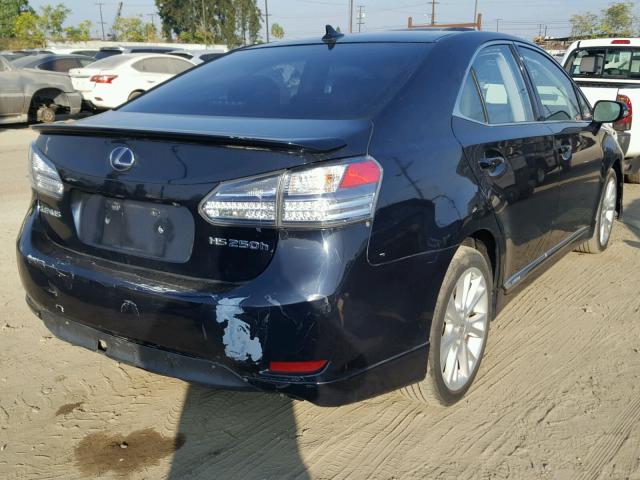 JTHBB1BA1A2003637 - 2010 LEXUS HS 250H BLACK photo 4