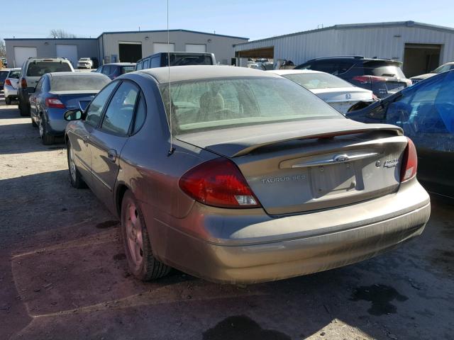 1FAHP55U02G207205 - 2002 FORD TAURUS SES TAN photo 3