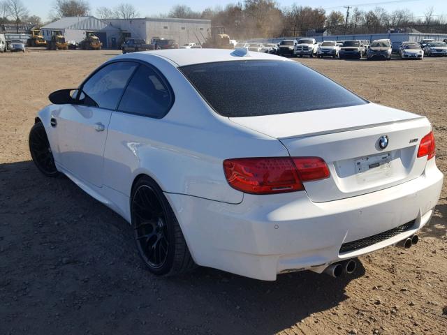 WBSKG9C52DJ594325 - 2013 BMW M3 WHITE photo 3