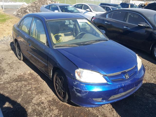 1HGES16335L011041 - 2005 HONDA CIVIC DX V BLUE photo 1