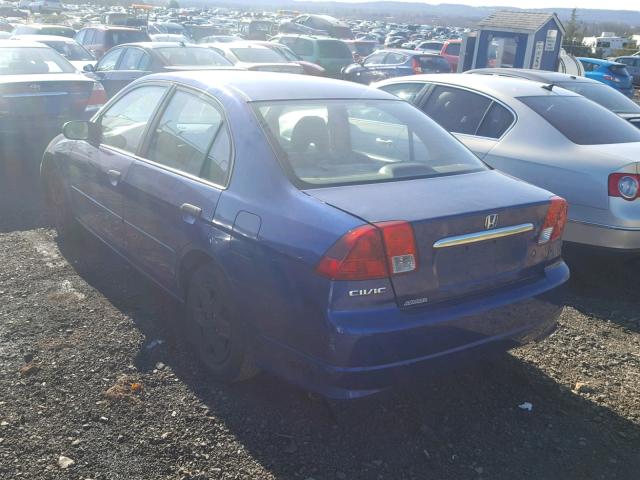 1HGES16335L011041 - 2005 HONDA CIVIC DX V BLUE photo 3