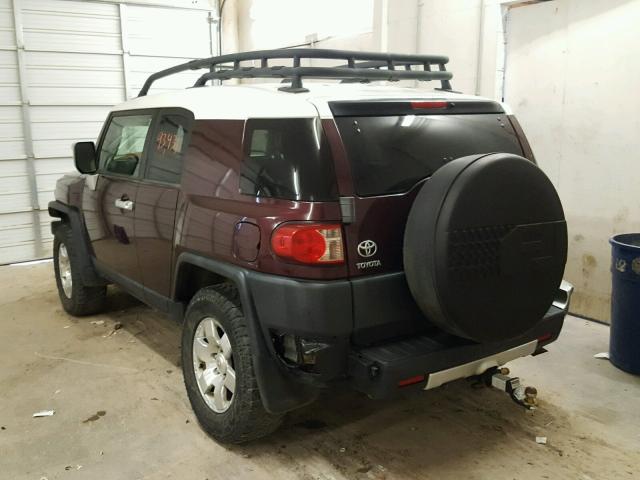 JTEBU11F270090313 - 2007 TOYOTA FJ CRUISER MAROON photo 3