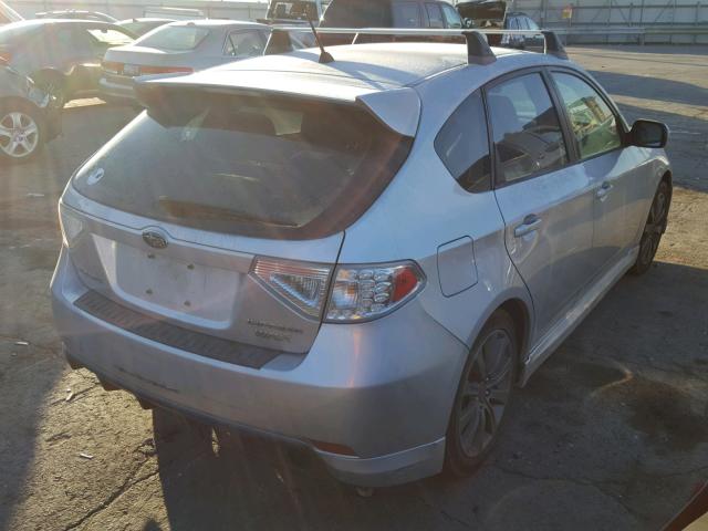 JF1GH76619G820626 - 2009 SUBARU IMPREZA WR SILVER photo 4