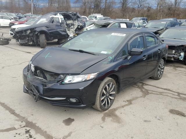 19XFB2F94FE252260 - 2015 HONDA CIVIC EXL BLACK photo 2