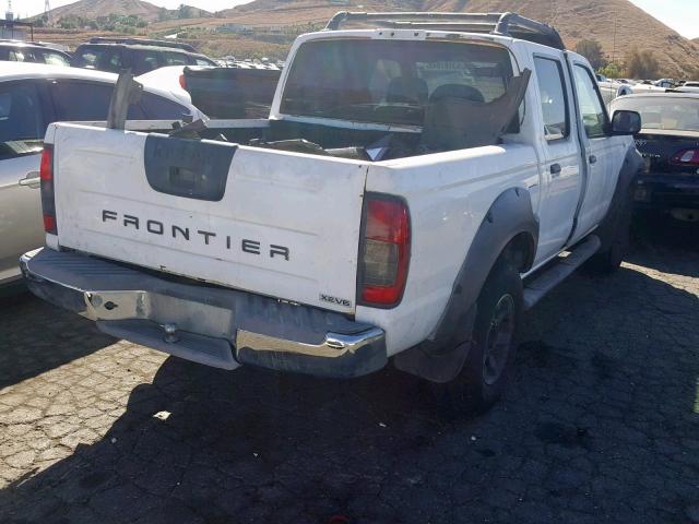 1N6ED27T91C324387 - 2001 NISSAN FRONTIER C WHITE photo 4