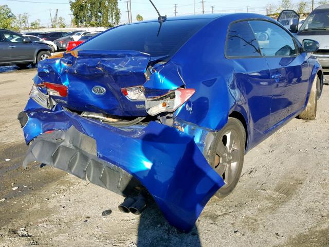 KNAFU6A2XA5126398 - 2010 KIA FORTE EX BLUE photo 4