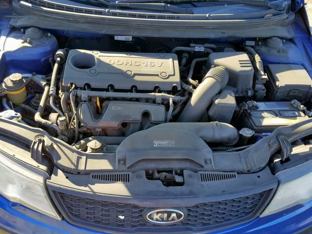 KNAFU6A2XA5126398 - 2010 KIA FORTE EX BLUE photo 7