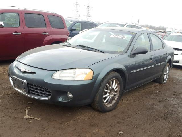 1C3EL56R92N140297 - 2002 CHRYSLER SEBRING LX GREEN photo 2