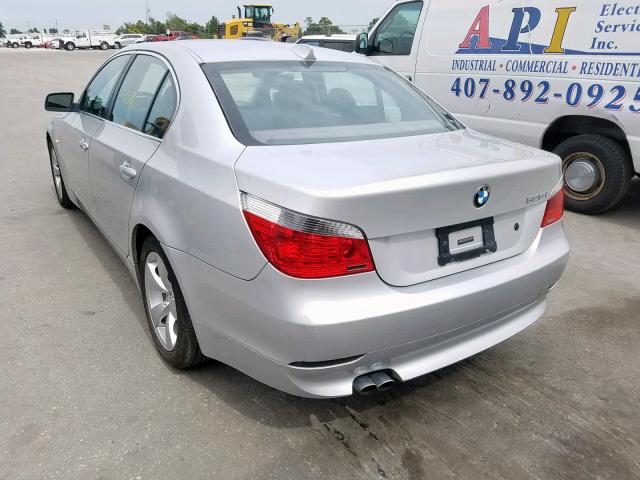 WBANA53555B855485 - 2005 BMW 525 I SILVER photo 3