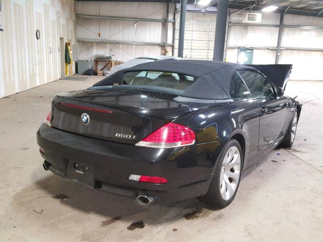 WBAEK13537CN83070 - 2007 BMW 650 I BLACK photo 4