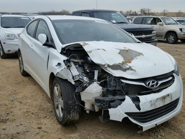 5NPDH4AE4DH333998 - 2013 HYUNDAI ELANTRA GL WHITE photo 1