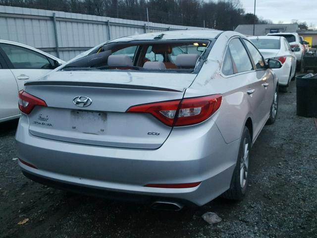 5NPE24AA7FH115866 - 2015 HYUNDAI SONATA ECO SILVER photo 4