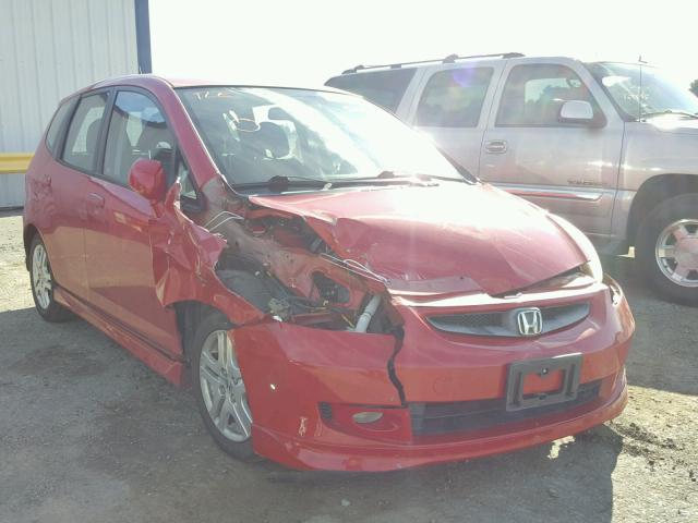 JHMGD38628S020519 - 2008 HONDA FIT SPORT RED photo 1