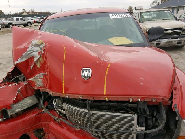 1D7HG38N34S610040 - 2004 DODGE DAKOTA QUA RED photo 7