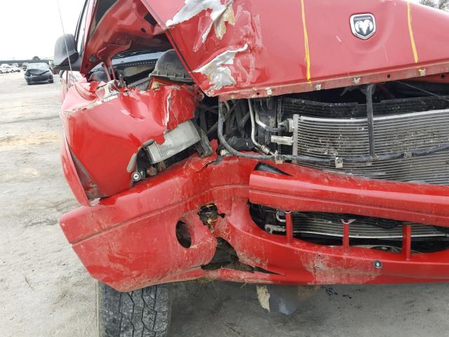 1D7HG38N34S610040 - 2004 DODGE DAKOTA QUA RED photo 9