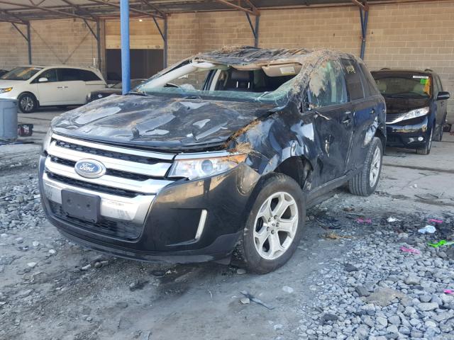 2FMDK3JC8CBA90485 - 2012 FORD EDGE SEL BLACK photo 2