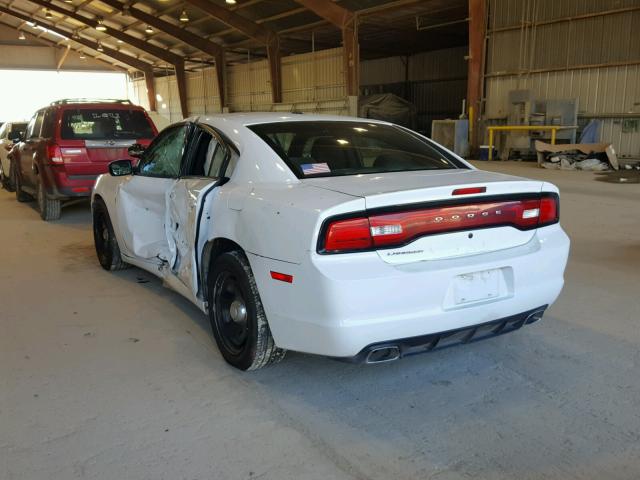 2C3CDXAT8DH716721 - 2013 DODGE CHARGER PO WHITE photo 3