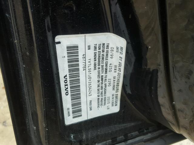 YV1LS61J0Y2634243 - 2000 VOLVO S70 BASE BLACK photo 10