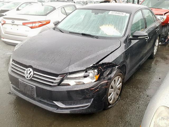 1VWAP7A32CC005301 - 2012 VOLKSWAGEN PASSAT S BLACK photo 2