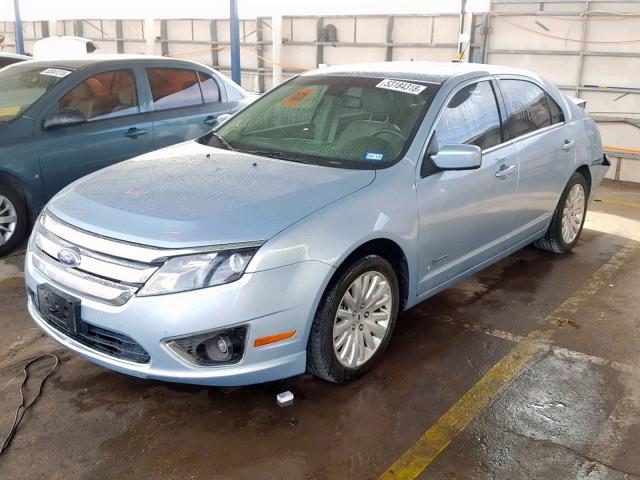 3FADP0L38BR297613 - 2011 FORD FUSION HYB BLUE photo 2