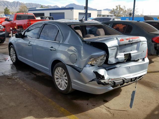 3FADP0L38BR297613 - 2011 FORD FUSION HYB BLUE photo 3