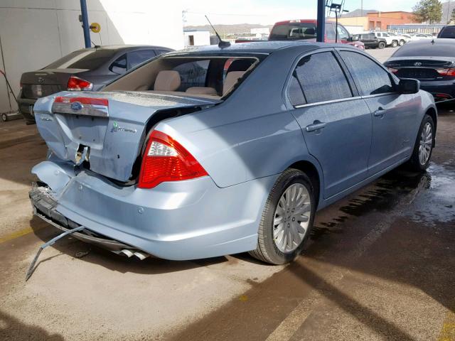 3FADP0L38BR297613 - 2011 FORD FUSION HYB BLUE photo 4