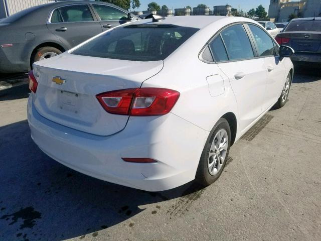 1G1BJ5SMXK7102654 - 2019 CHEVROLET CRUZE WHITE photo 4