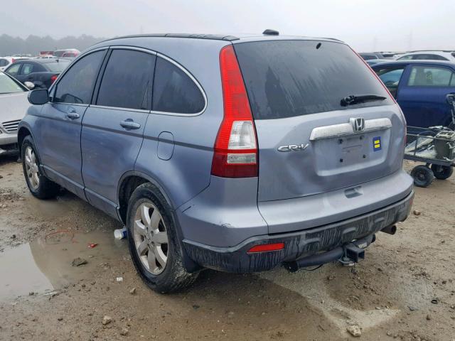 JHLRE38797C067221 - 2007 HONDA CR-V EXL BLUE photo 3