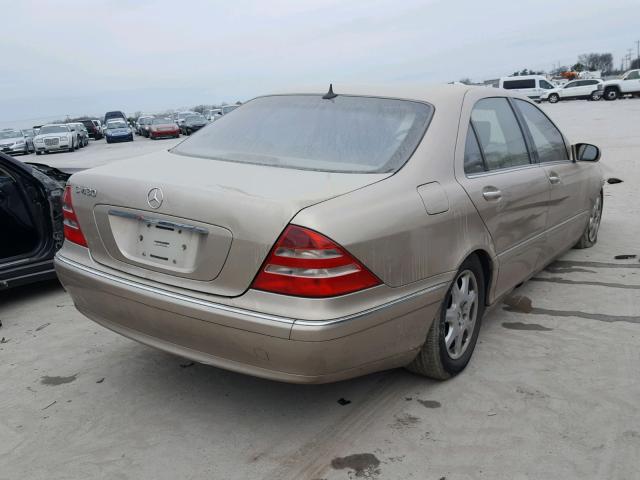 WDBNG70J21A204103 - 2001 MERCEDES-BENZ S 430 GOLD photo 4