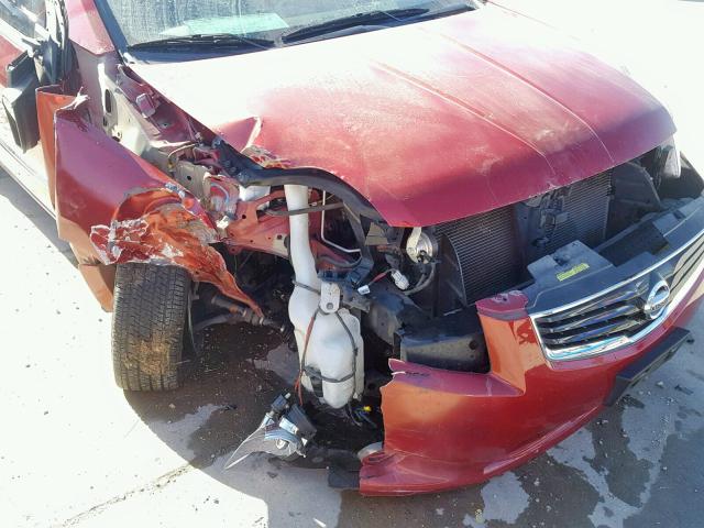 3N1AB6AP1CL623960 - 2012 NISSAN SENTRA 2.0 MAROON photo 9