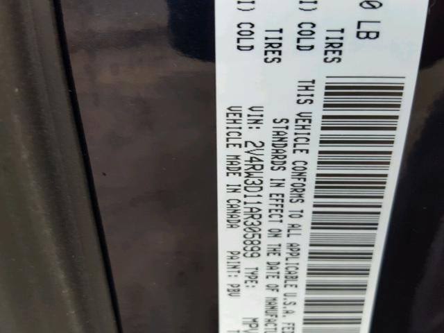 2V4RW3D11AR305899 - 2010 VOLKSWAGEN ROUTAN SE BLUE photo 10