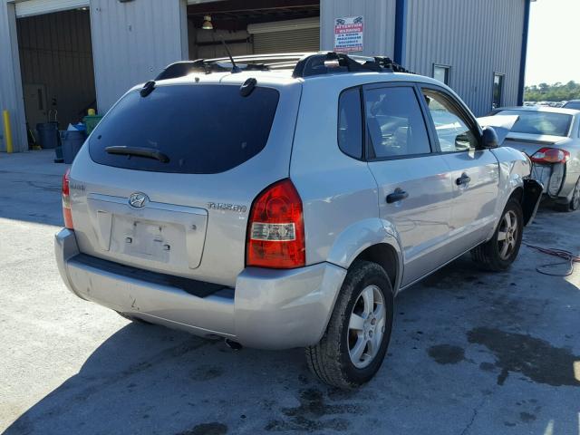 KM8JM12B35U168417 - 2005 HYUNDAI TUCSON GL SILVER photo 4